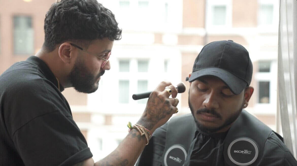 JJ Savani working on Arpan Kumar Chandel's (King) styling