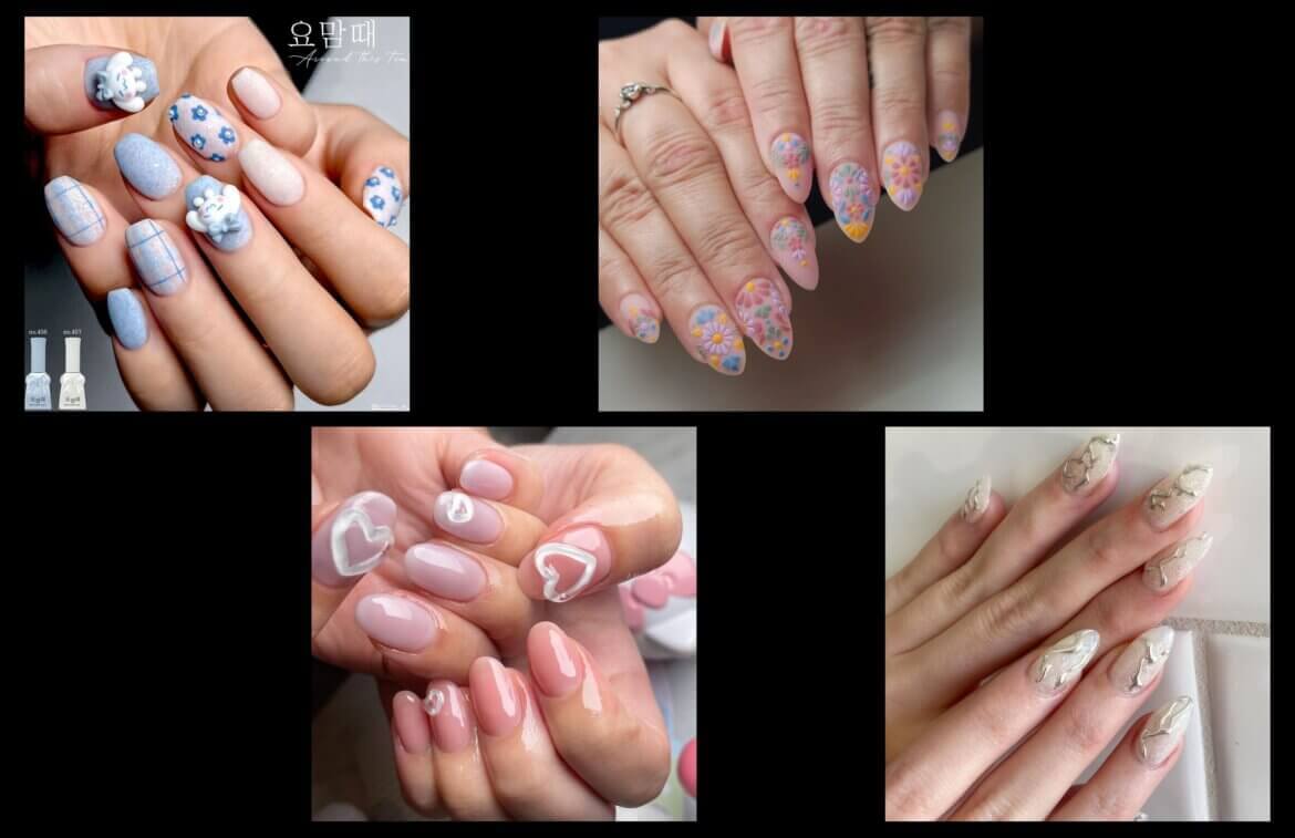 3D Embo nail art