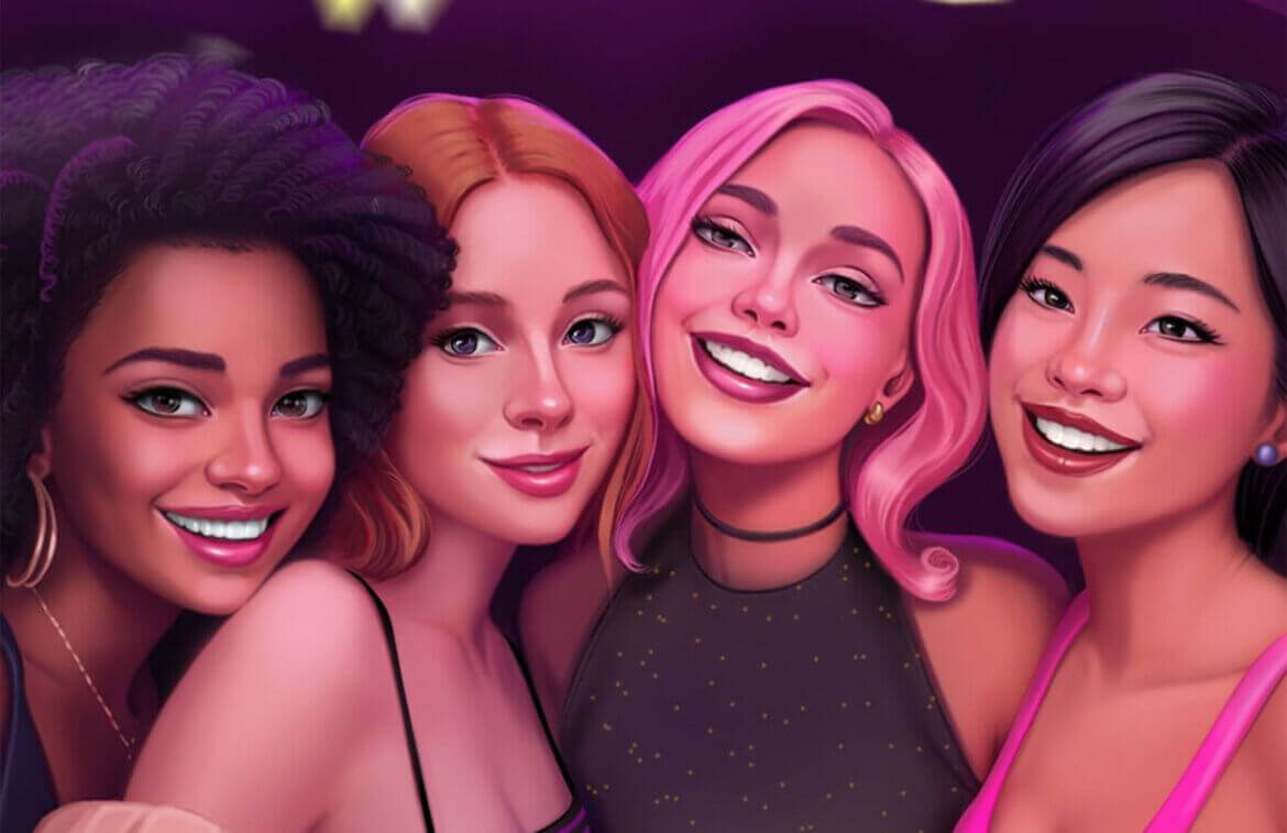 The glamorous characters from the game Pocket Styler