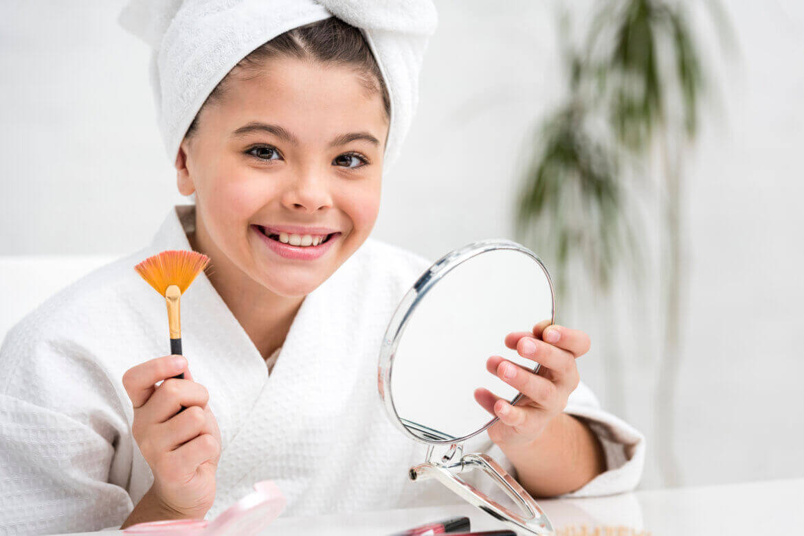 Tweens Engaging in Skincare